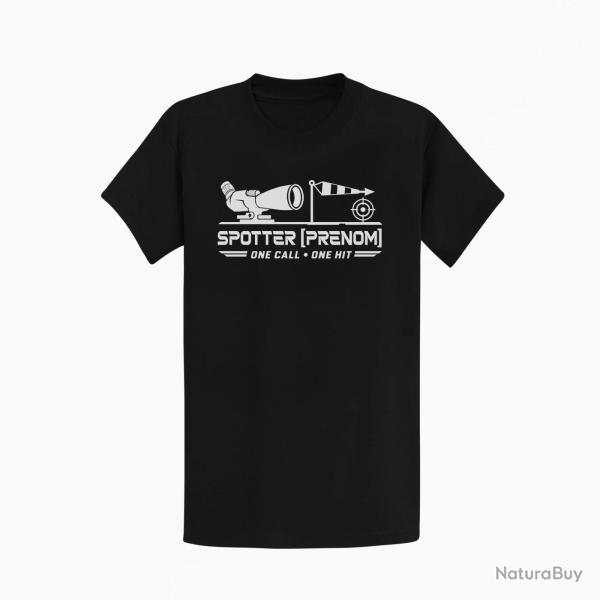 T-shirt Tir Sportif Spotter personnalisable Noir
