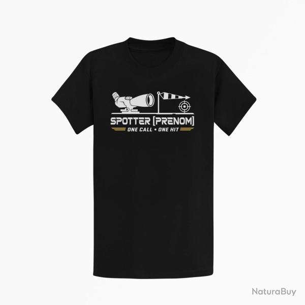 T-shirt Tir Sportif Spotter personnalisable Noir / Orange