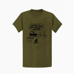 T-shirt Tir Sportif Spotter humour Kaki / Noir