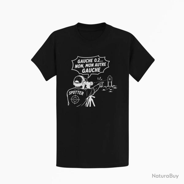 T-shirt Tir Sportif Spotter humour Noir