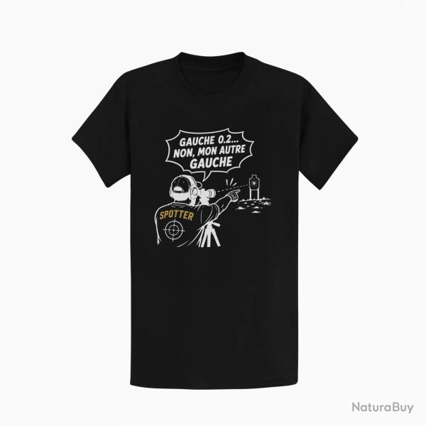 T-shirt Tir Sportif Spotter humour Noir / Orange