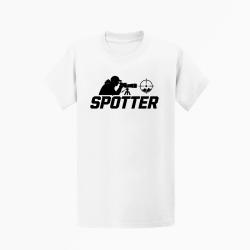 T-shirt Tir Sportif Spotter Tireur &agrave; la lunette Blanc