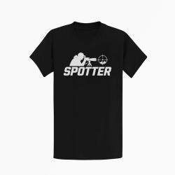 T-shirt Tir Sportif Spotter Tireur &agrave; la lunette Noir