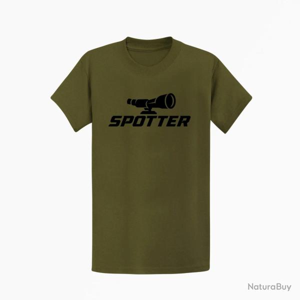 T-shirt Tir Sportif Spotter Longue-vue Kaki / Noir