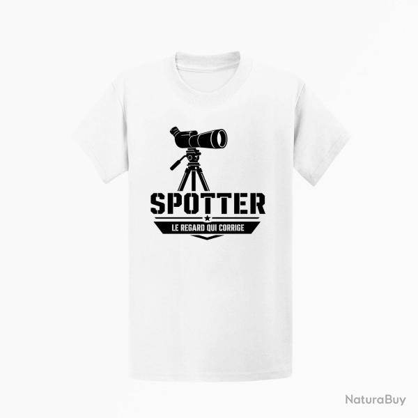 T-shirt Tir Sportif Spotter Le regard qui corrige Blanc