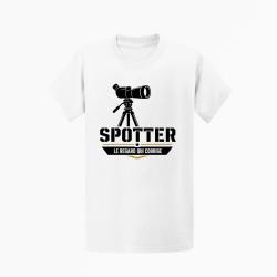T-shirt Tir Sportif Spotter Le regard qui corrige Blanc / Orange