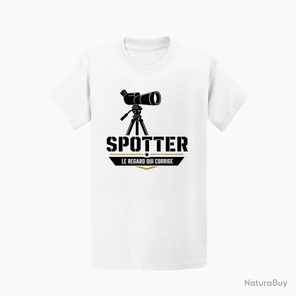 T-shirt Tir Sportif Spotter Le regard qui corrige Blanc / Orange