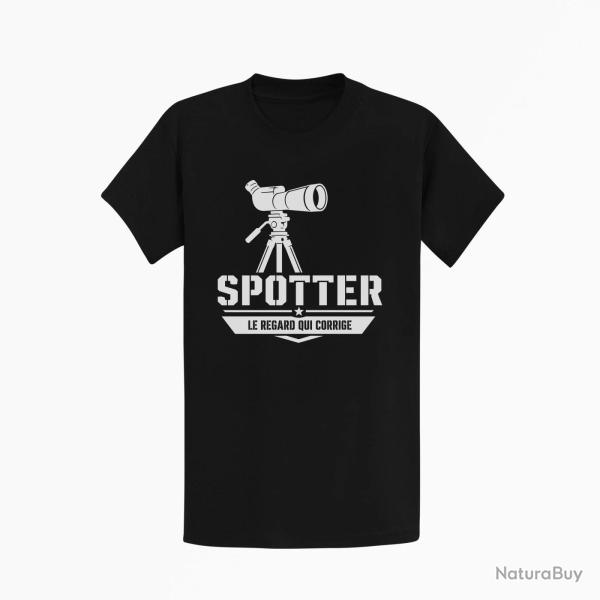 T-shirt Tir Sportif Spotter Le regard qui corrige Noir
