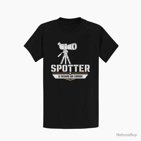 T-shirt Tir Sportif Spotter Le regard qui corrige Noir / Orange