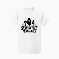 T-shirt Tir Sportif Silhouette m&eacute;tallique Blanc