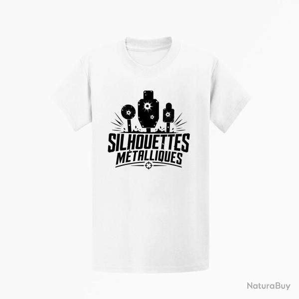 T-shirt Tir Sportif Silhouette m�tallique Blanc