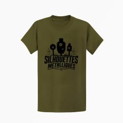 T-shirt Tir Sportif Silhouette m&eacute;tallique Kaki / Noir