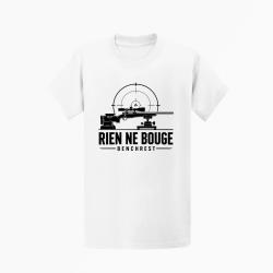 T-shirt Tir Sportif Rien ne bouge Benchrest Blanc