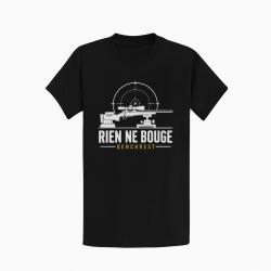 T-shirt Tir Sportif Rien ne bouge Benchrest Noir / Orange