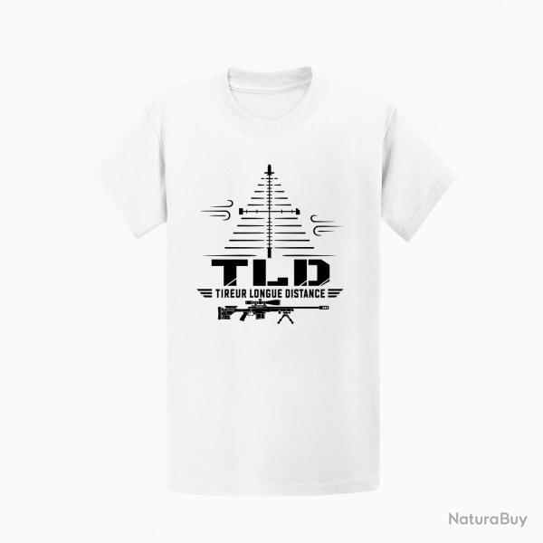 T-shirt Tir Sportif R�ticule sapin Tir longue distance Blanc