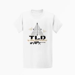 T-shirt Tir Sportif R&eacute;ticule sapin Tir longue distance Blanc / Orange