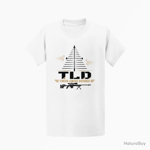 T-shirt Tir Sportif R�ticule sapin Tir longue distance Blanc / Orange