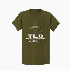T-shirt Tir Sportif R&eacute;ticule sapin Tir longue distance Kaki / Blanc