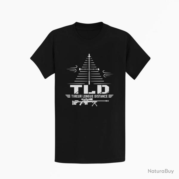 T-shirt Tir Sportif R�ticule sapin Tir longue distance Noir
