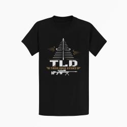 T-shirt Tir Sportif R&eacute;ticule sapin Tir longue distance Noir / Orange