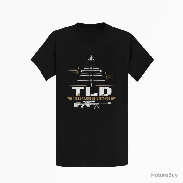 T-shirt Tir Sportif R�ticule sapin Tir longue distance Noir / Orange