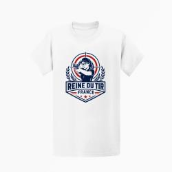 T-shirt Tir Sportif Reine du tir Blanc / Orange