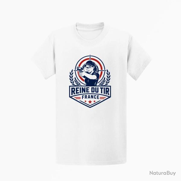 T-shirt Tir Sportif Reine du tir Blanc / Orange