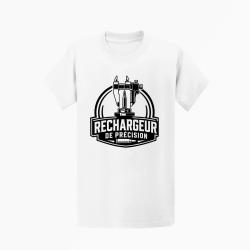 T-shirt Tir Sportif Rechargeur de pr&eacute;cision Blanc