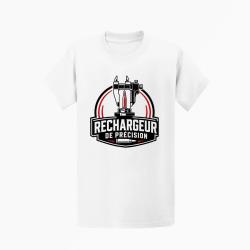 T-shirt Tir Sportif Rechargeur de pr&eacute;cision Blanc / Orange