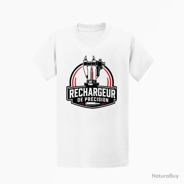 T-shirt Tir Sportif Rechargeur de pr�cision Blanc / Orange