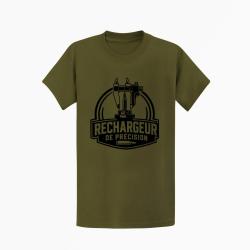 T-shirt Tir Sportif Rechargeur de pr&eacute;cision Kaki / Noir