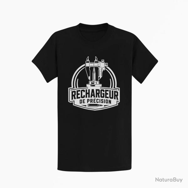 T-shirt Tir Sportif Rechargeur de pr�cision Noir