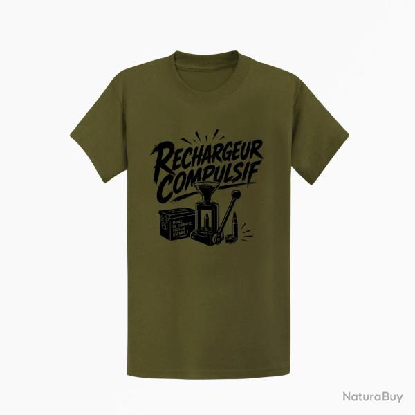 T-shirt Tir Sportif Rechargeur compulsif Presse et �tui Kaki / Noir