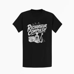 T-shirt Tir Sportif Rechargeur compulsif Presse et &eacute;tui Noir