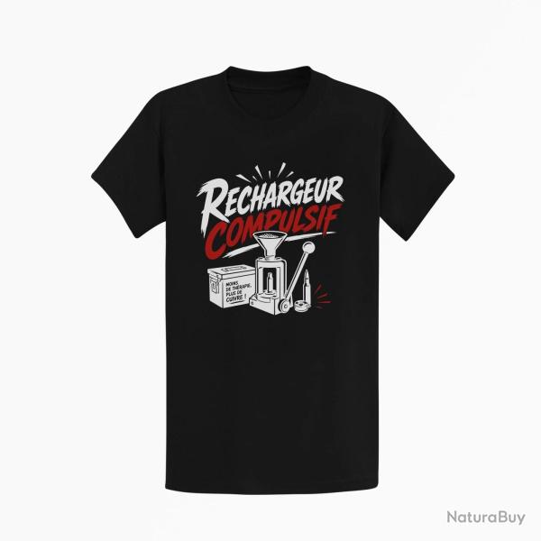 T-shirt Tir Sportif Rechargeur compulsif Presse et �tui Noir / Orange