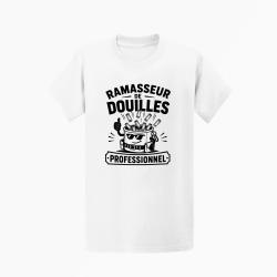 T-shirt Tir Sportif Ramasseur de douilles professionnel Blanc