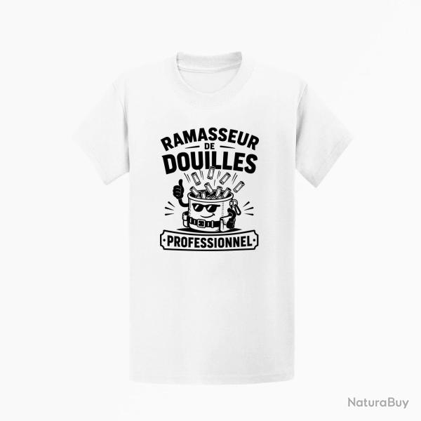 T-shirt Tir Sportif Ramasseur de douilles professionnel Blanc