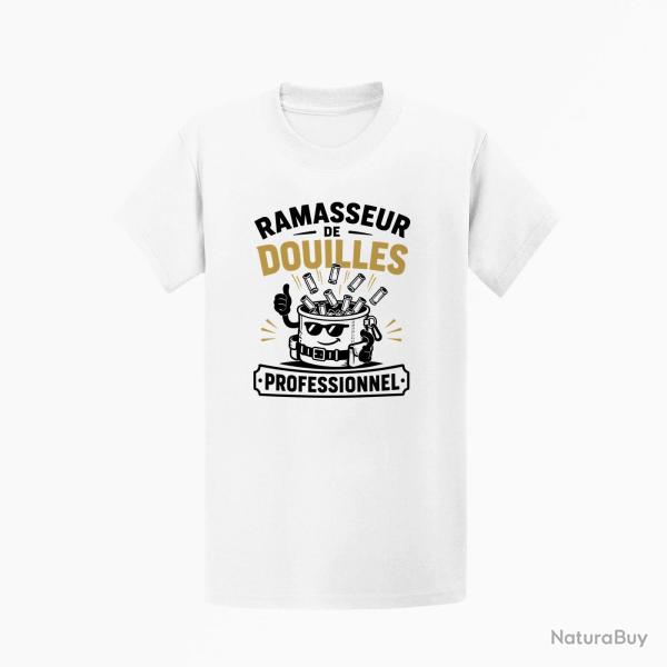 T-shirt Tir Sportif Ramasseur de douilles professionnel Blanc / Orange
