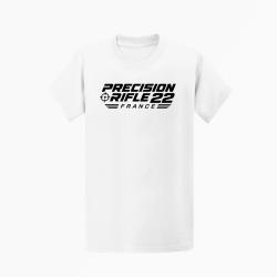 T-shirt Tir Sportif Precision Rifle 22 France Cible tricolore Blanc