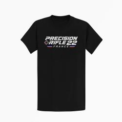 T-shirt Tir Sportif Precision Rifle 22 France Cible tricolore Noir / Orange