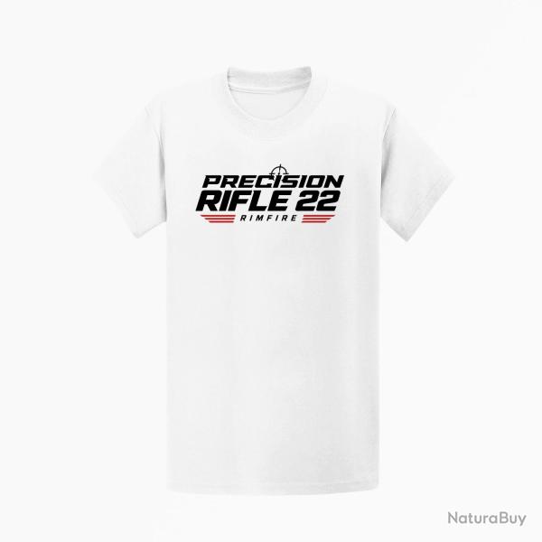T-shirt Tir Sportif Precision Rifle 22 Rimfire Blanc / Orange