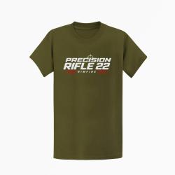 T-shirt Tir Sportif Precision Rifle 22 Rimfire Kaki / Blanc et orange