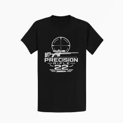 T-shirt Tir Sportif Precision Rifle 22 Cartouche Noir