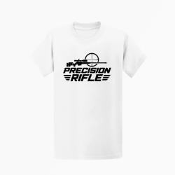 T-shirt Tir Sportif Precision Rifle Cible et carabine Blanc