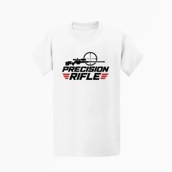 T-shirt Tir Sportif Precision Rifle Cible et carabine Blanc / Orange