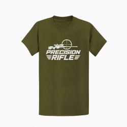 T-shirt Tir Sportif Precision Rifle Cible et carabine Kaki / Blanc
