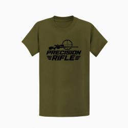 T-shirt Tir Sportif Precision Rifle Cible et carabine Kaki / Noir