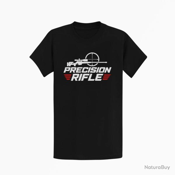 T-shirt Tir Sportif Precision Rifle Cible et carabine Noir / Orange