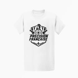 T-shirt Tir Sportif Pr&eacute;cision fran&ccedil;aise Blanc