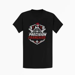 T-shirt Tir Sportif Pr&eacute;cision fran&ccedil;aise Noir / Orange